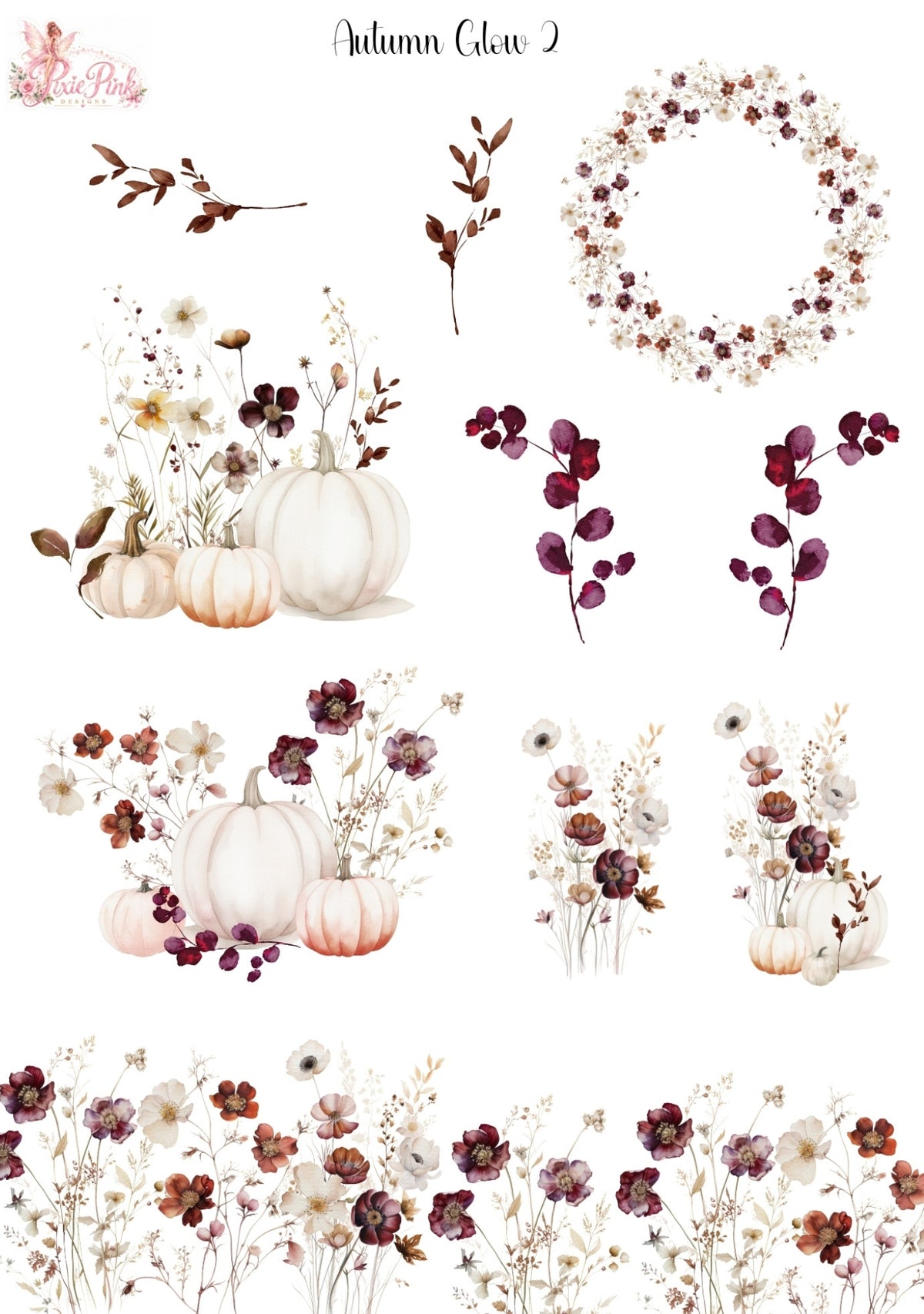 *PRINTABLE* Autumn Glow 2 Sticker Sheet