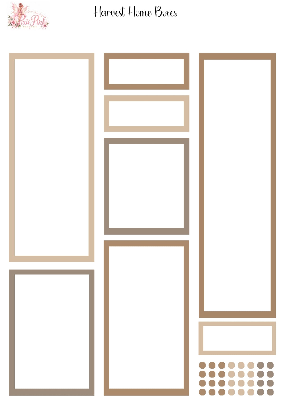 *TANGIBLE* Harvest Home Boxes Sticker Sheet