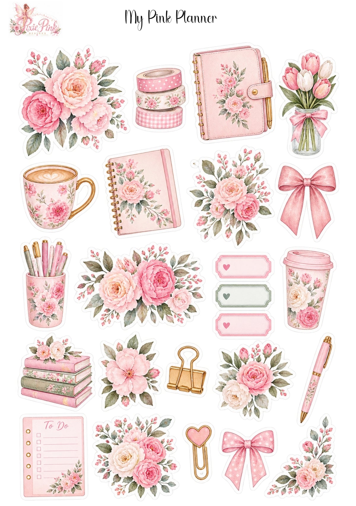 *PRINTABLE* My Pink Planner Sticker Sheet