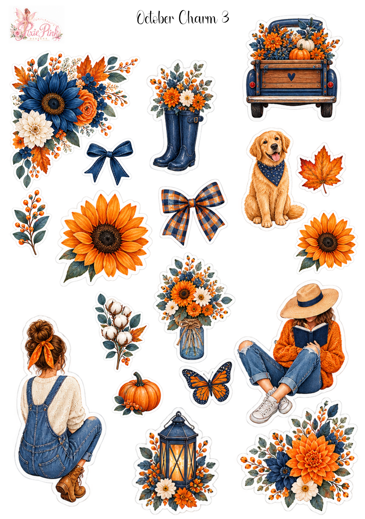 *PRINTABLE* October Charm 3 Sticker Sheet