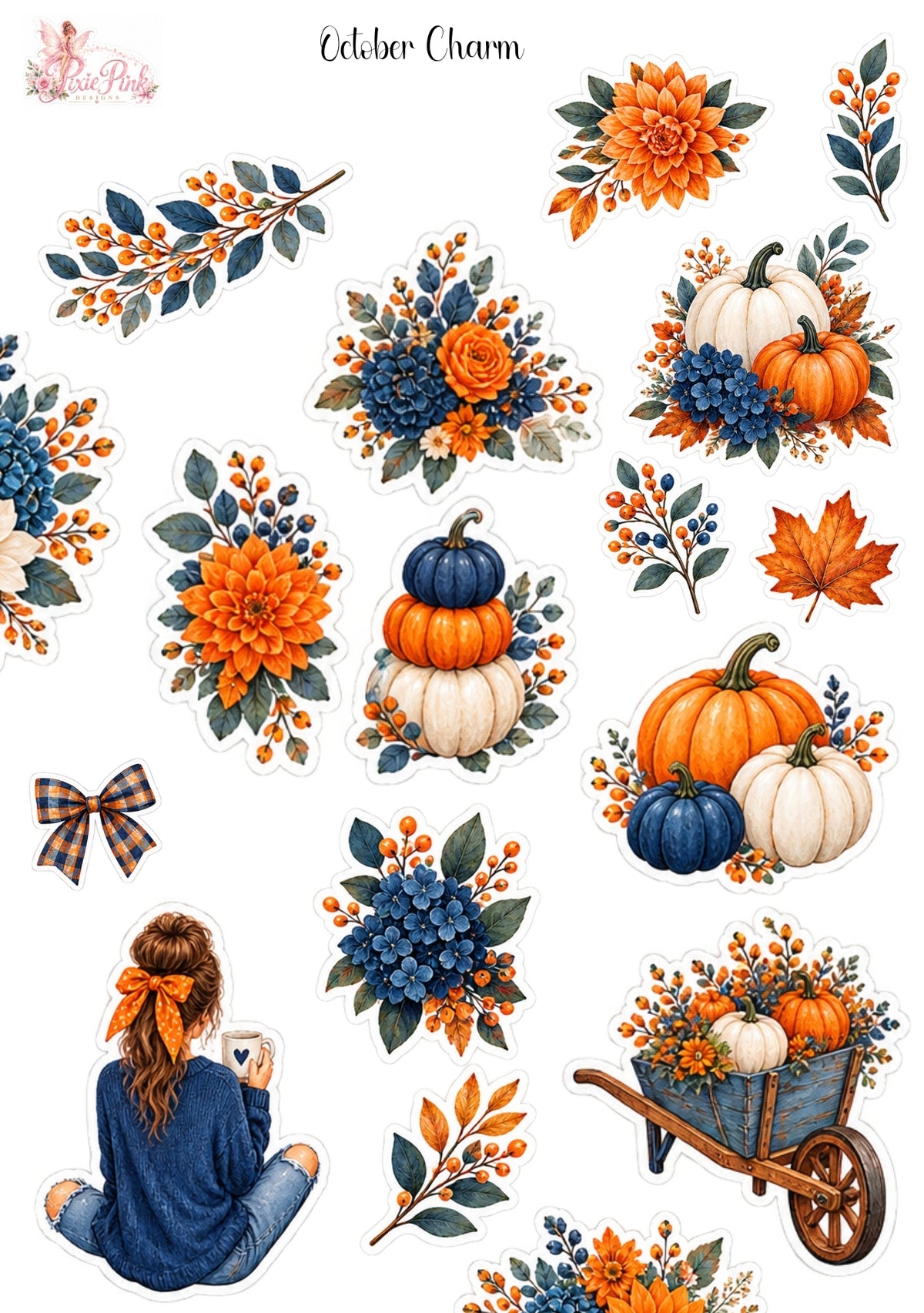 *TANGIBLE* October Charm Sticker Sheet