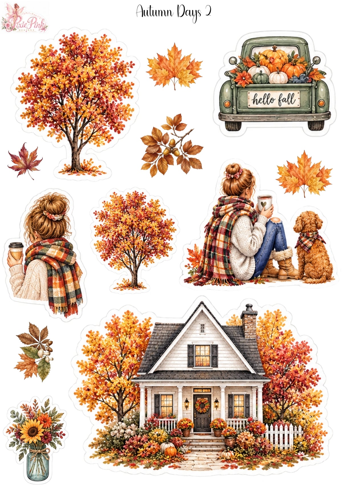 *PRINTABLE* Autumn Days 2 Sticker Sheet