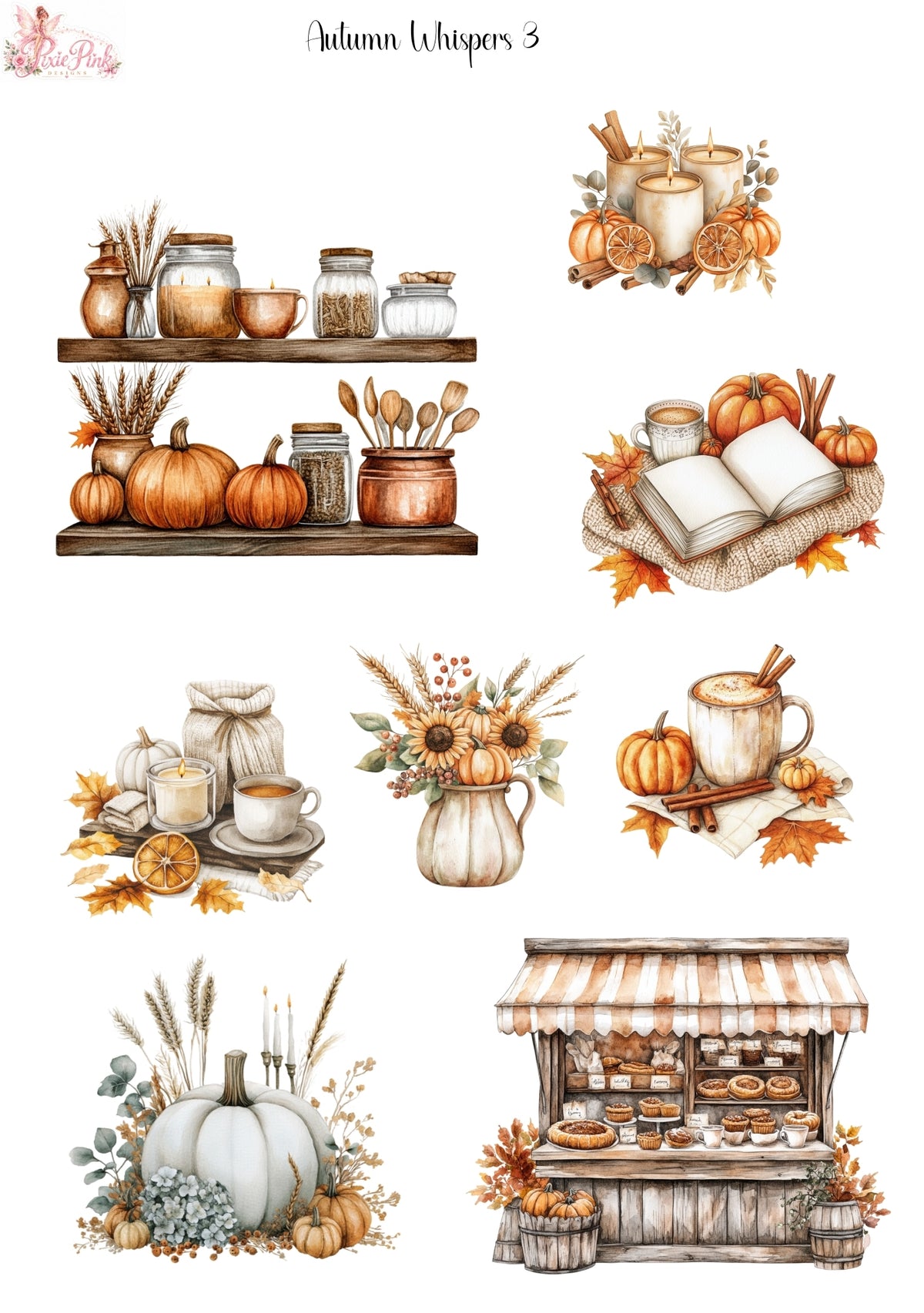 *TANGIBLE* Autumn Whispers 3 Sticker Sheet