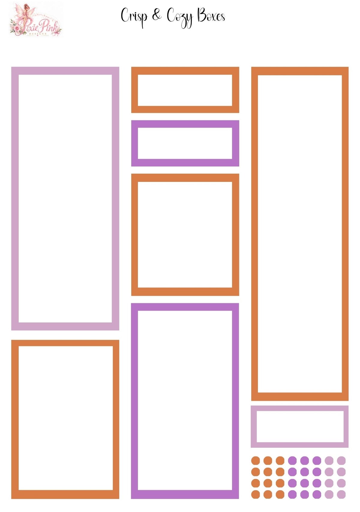 *PRINTABLE* Crisp & Cozy Boxes Sticker Sheet