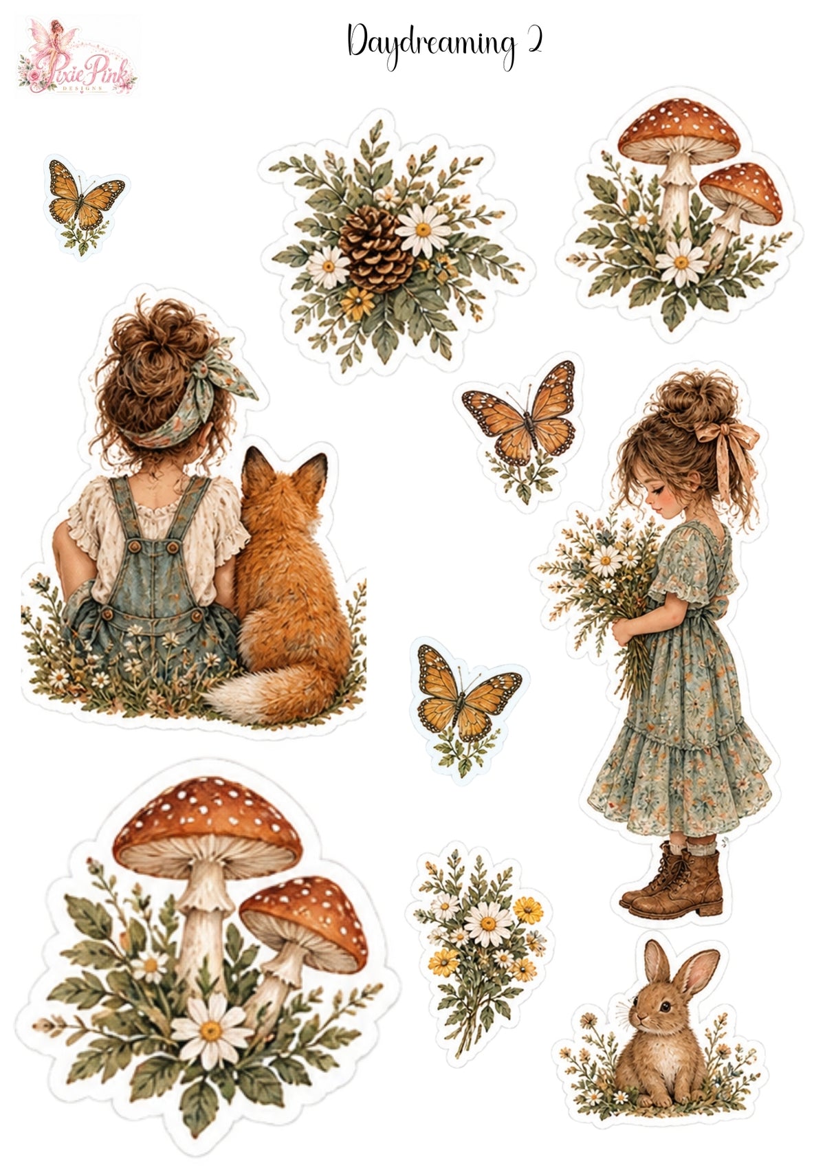 *PRINTABLE* Daydreaming 2 Sticker Sheet
