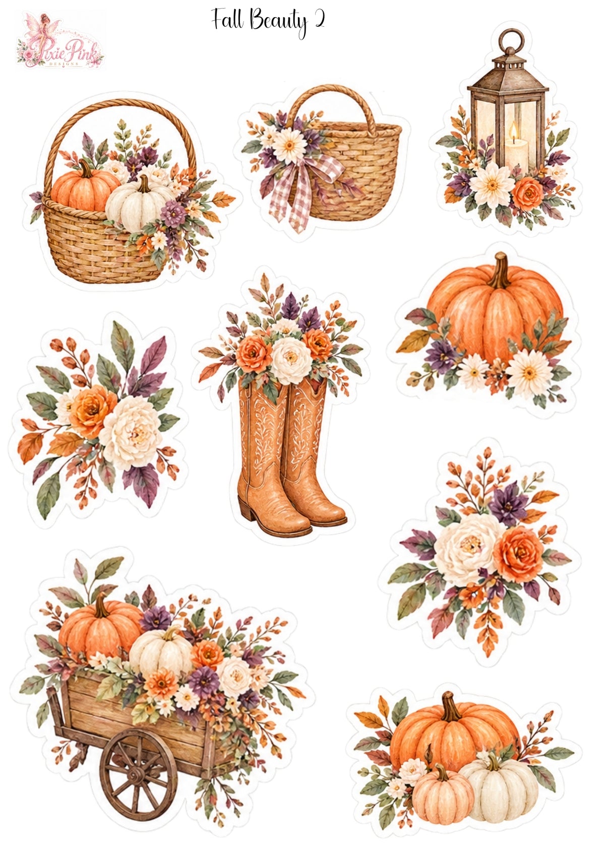 *PRINTABLE* Fall Beauty 2 Sticker Sheet