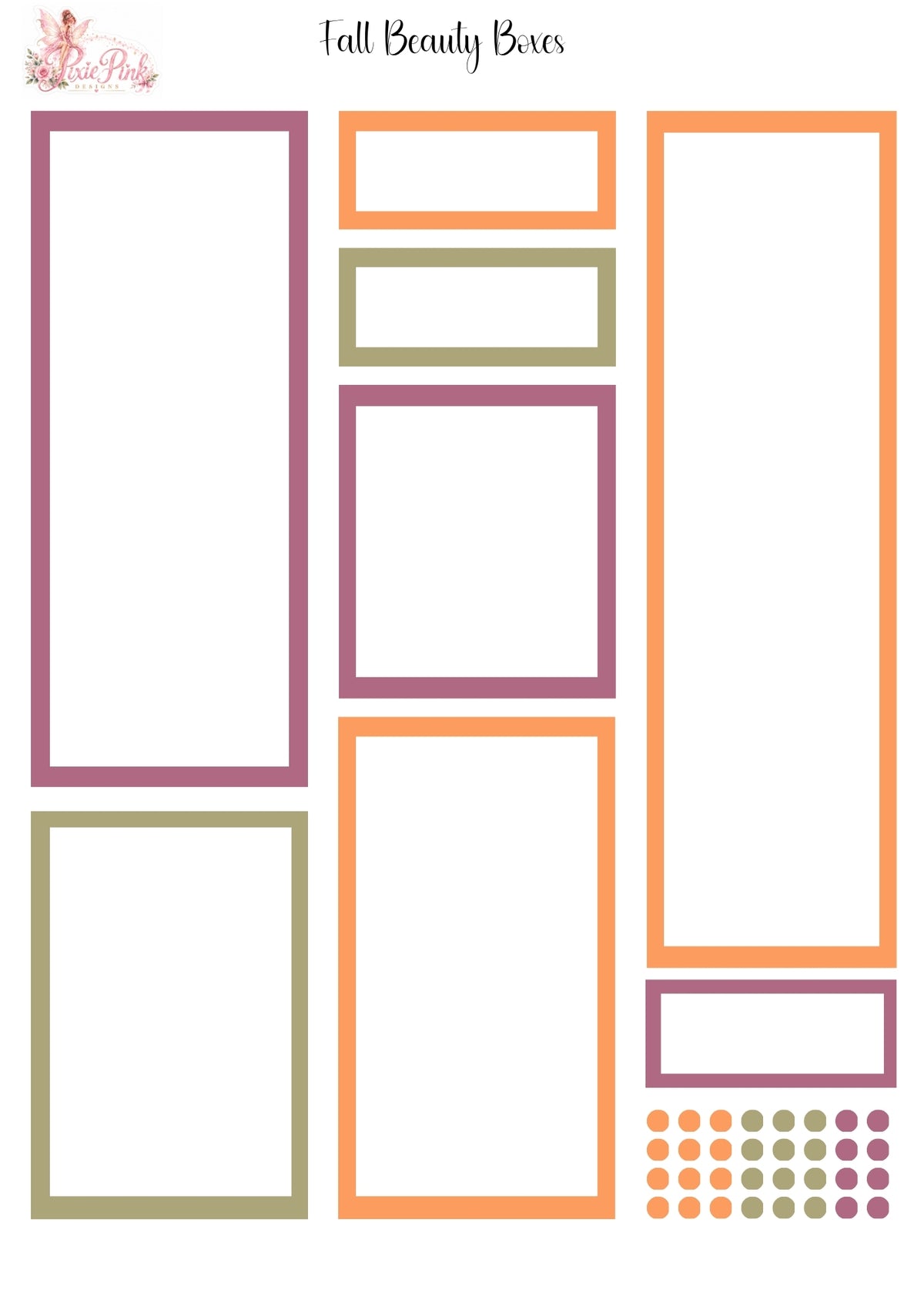 *PRINTABLE* Fall Beauty Boxes Sticker Sheet