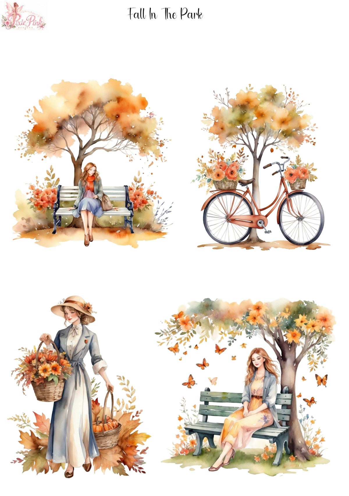 *PRINTABLE* Fall In The Park Sticker Sheet