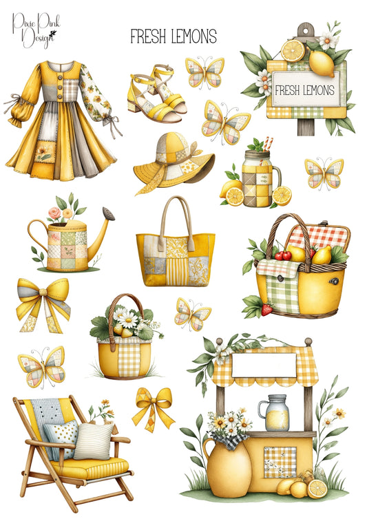 *TANGIBLE* Fresh Lemons Sticker Sheet
