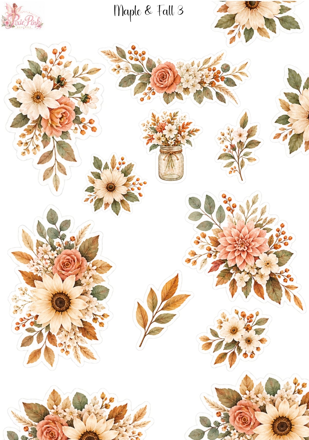 *PRINTABLE* Maple & Fall 3 Sticker Sheet