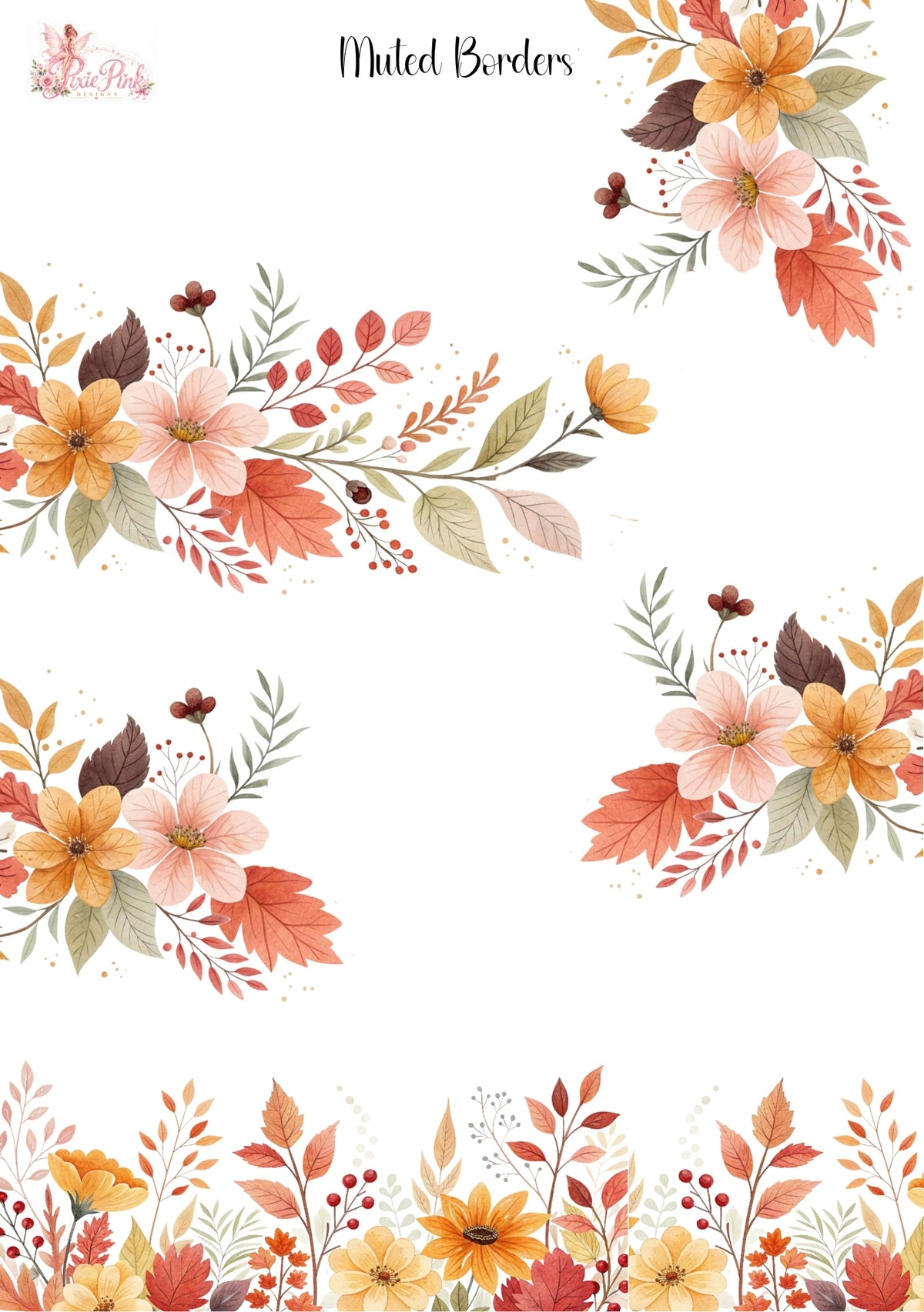 *PRINTABLE* Muted Borders Sticker Sheet – Pixie Pink Designs