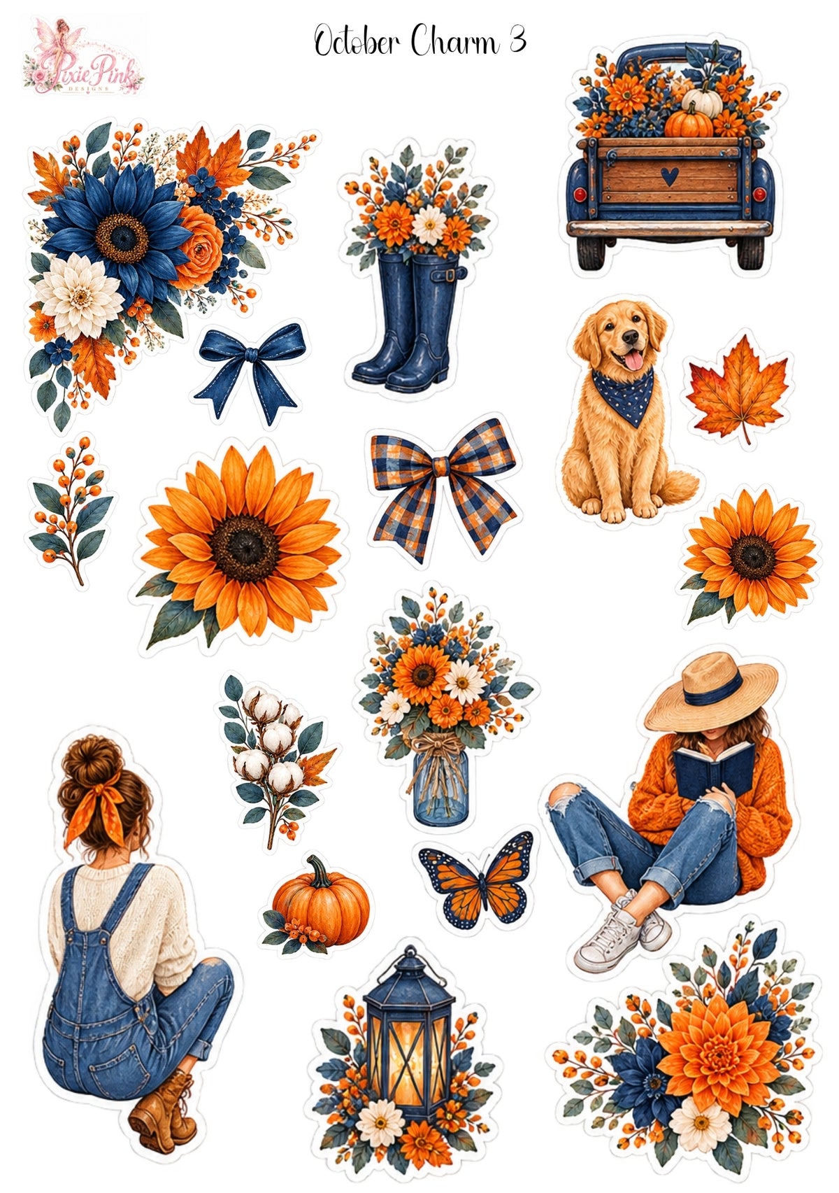 *TANGIBLE* October Charm 3 Sticker Sheet