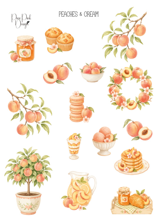 *TANGIBLE* Peaches & Cream Sticker Sheet