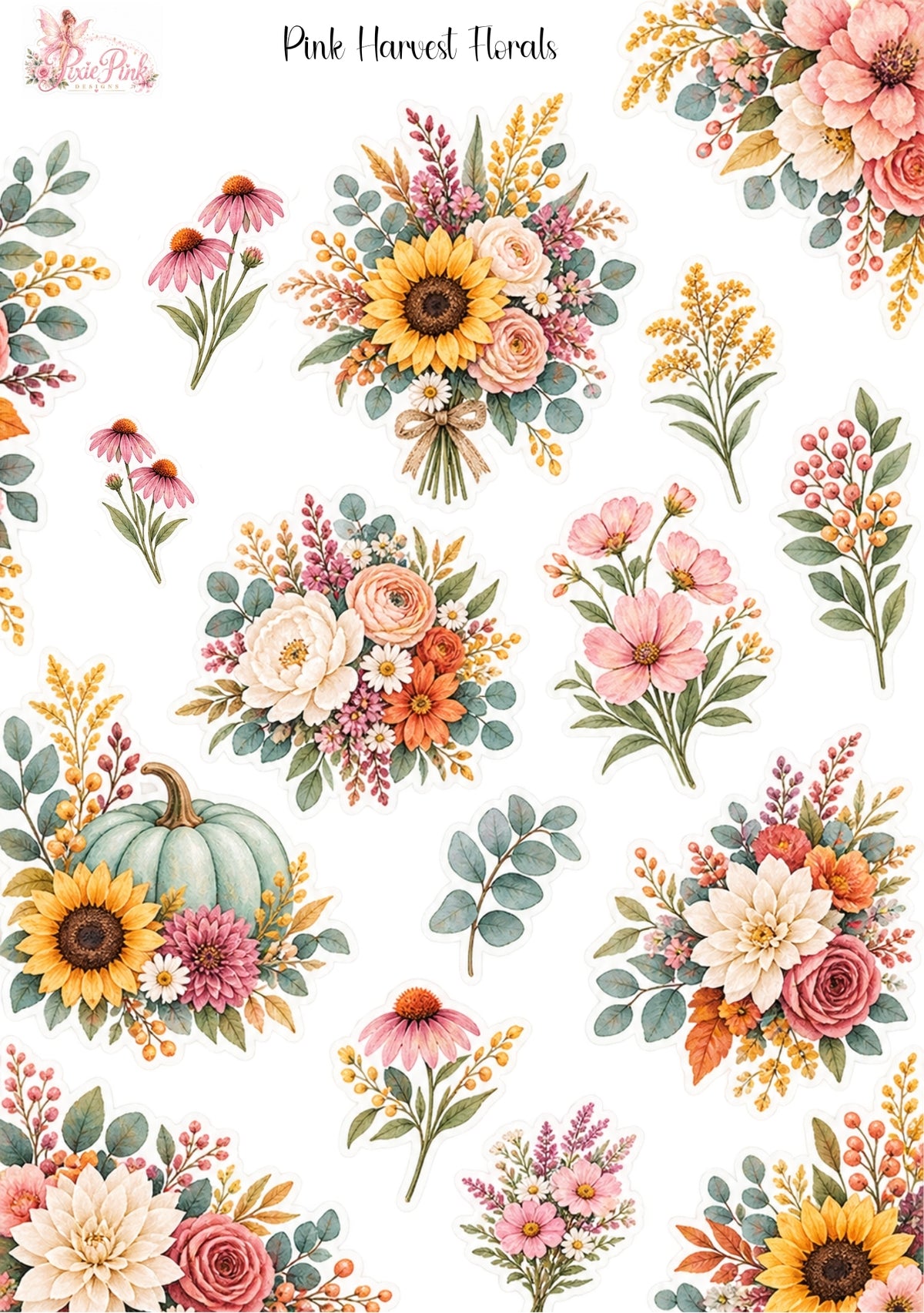 *TANGIBLE* Pink Harvest Sticker Sheet