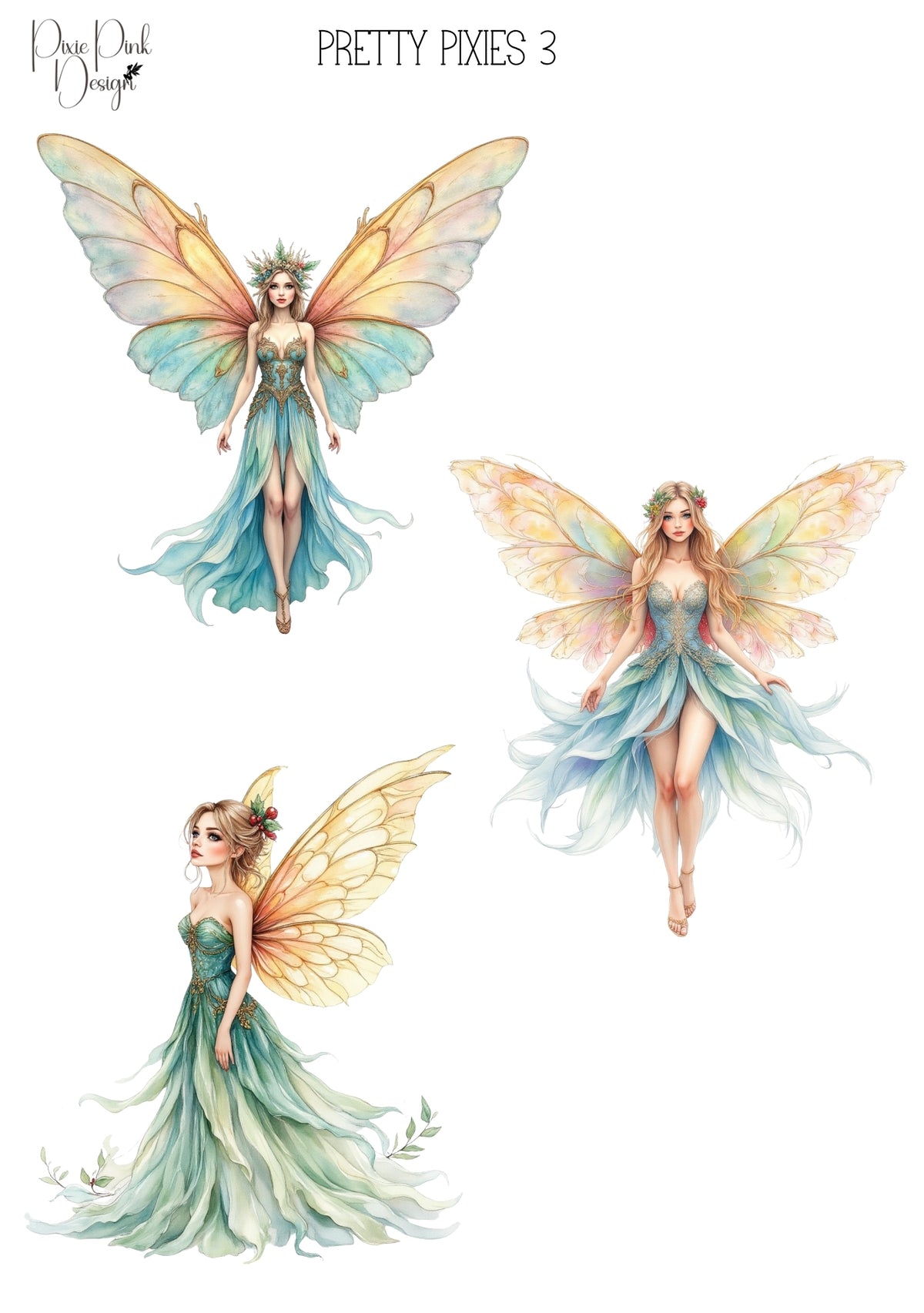 *TANGIBLE* Pretty Pixie 3 Sticker Sheet