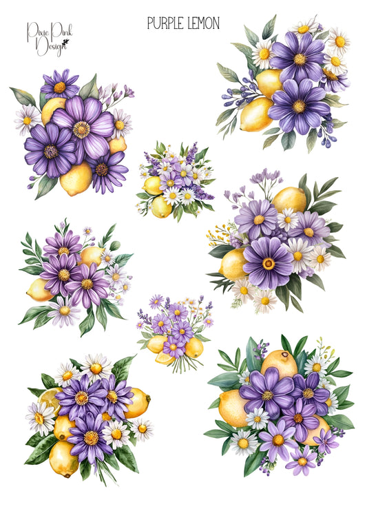 *TANGIBLE* Purple Lemon Sticker Sheet
