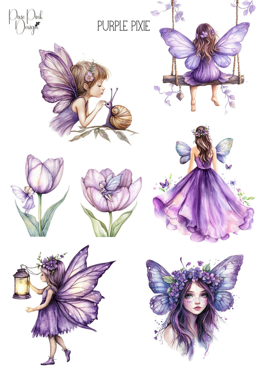 *TANGIBLE* Purple Pixie Sticker Sheet
