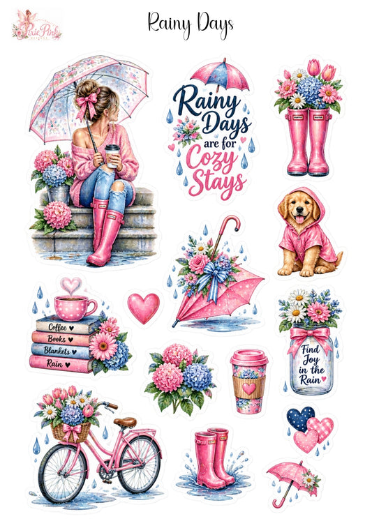 *TANGIBLE* Rainy Days Sticker Sheets