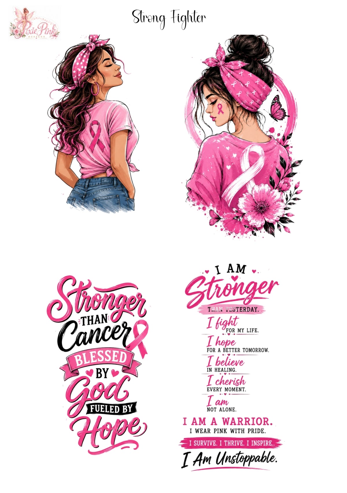 *PRINTABLE* Strong Fighter Sticker Sheet