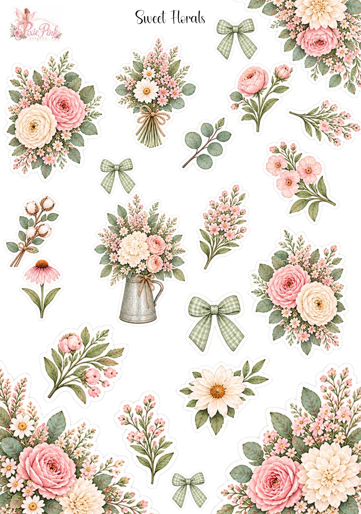 *PRINTABLE* Sweet Florals Sticker Sheet