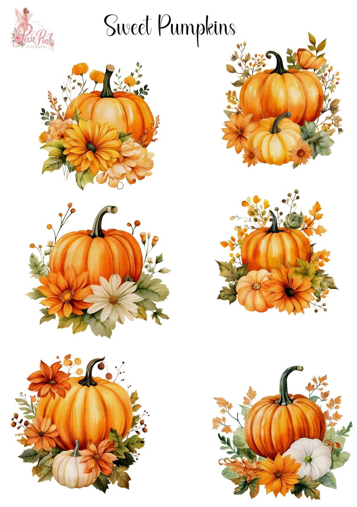 *PRINTABLE* Sweet Pumpkins Sticker Sheet – Pixie Pink Designs