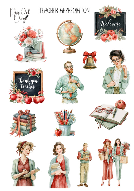 *TANGIBLE* Teacher Appreciation Sticker Sheet