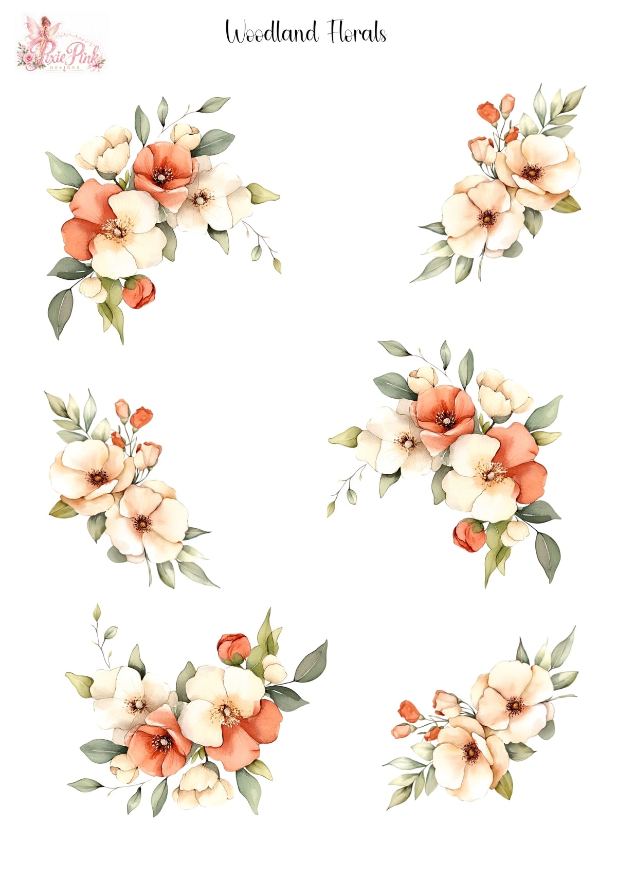 *PRINTABLE* Woodland Florals Sticker Sheet