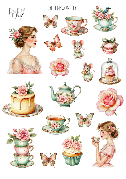 *TANGIBLE* Afternoon Tea Sticker Sheet