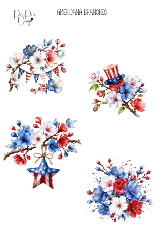 *TANGIBLE* Americana Branches Sticker Sheet