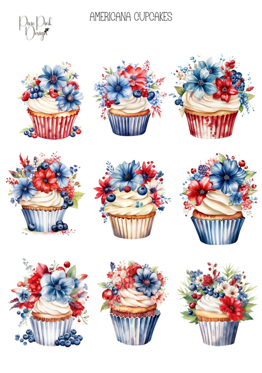 *TANGIBLE* Americana Cupcakes Sticker Sheet