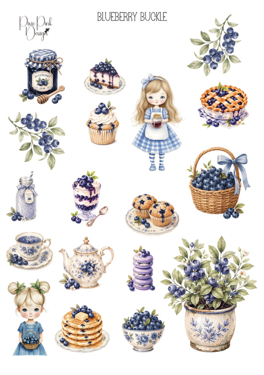 *TANGIBLE* Blueberry Buckle Sticker Sheet