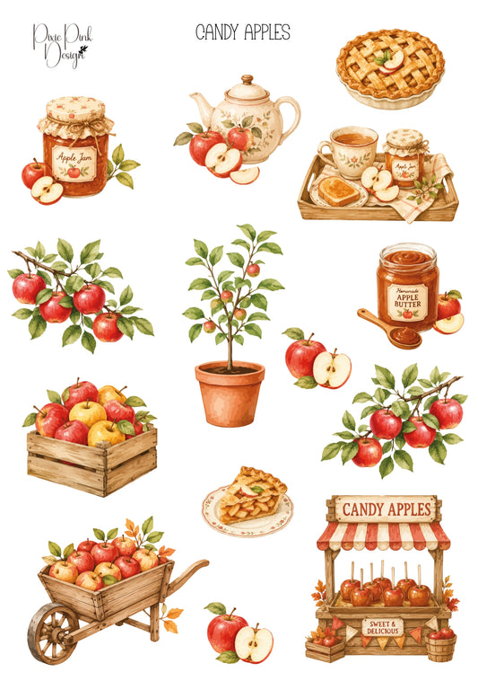 *TANGIBLE* Candy Apples Sticker Sheet