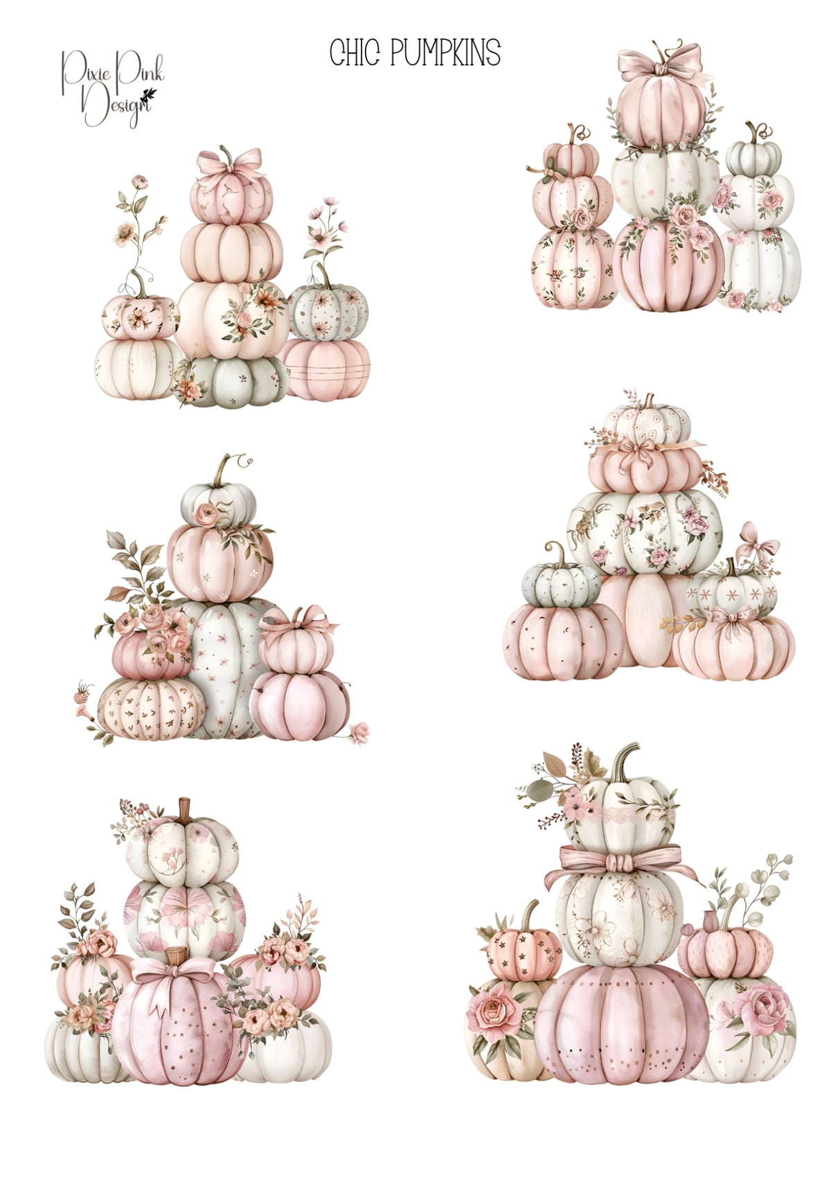 *PRINTABLE* Chic Pumpkins Sticker Sheet – Pixie Pink Designs