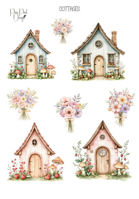 *TANGIBLE* Cottages Sticker Sheet