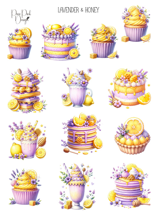 *TANGIBLE* Lavender & Honey Sticker Sheets