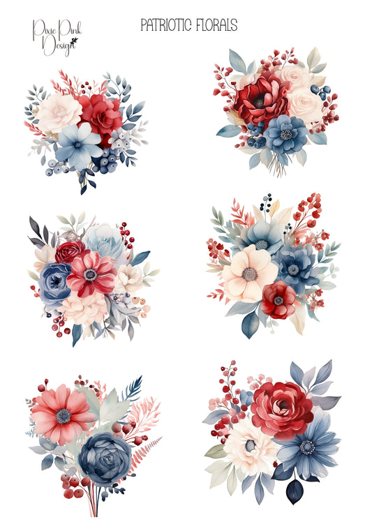 *TANGIBLE* Patriotic Florals Sticker Sheet