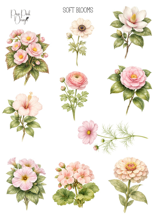 *TANGIBLE* Soft Blooms Sticker Sheet