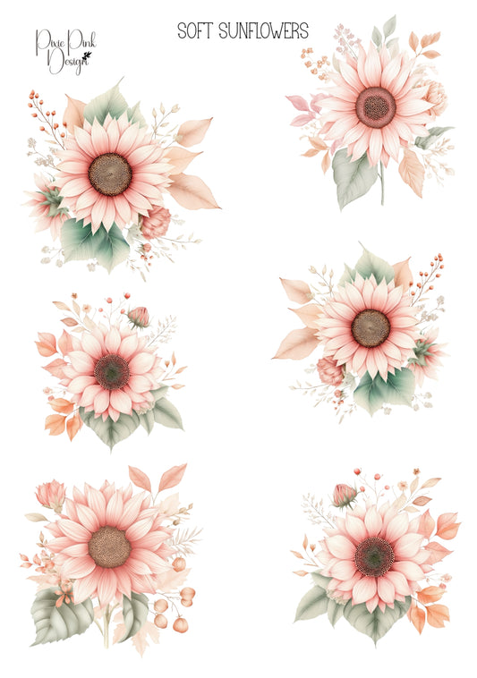 *TANGIBLE* Soft Sunflowers Sticker Sheet