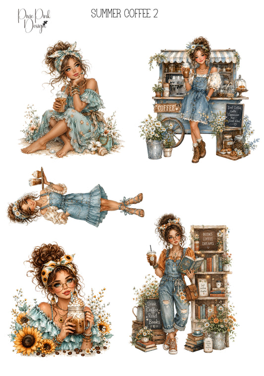 *TANGIBLE* Summer Coffee 2 Sticker Sheet