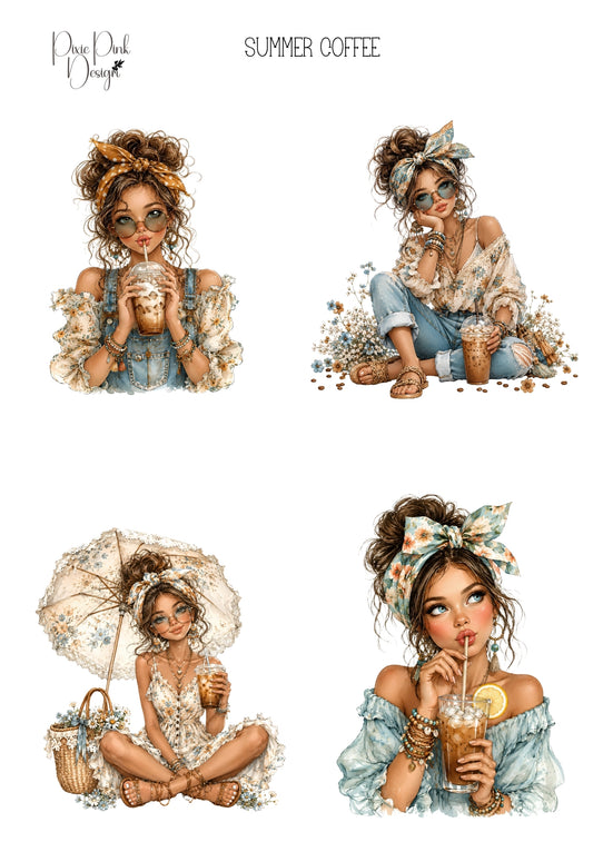 *TANGIBLE* Summer Coffee Sticker Sheet