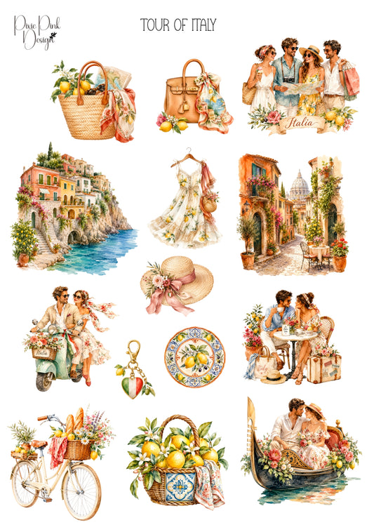 *PRINTABLE* Tour of Italy Sticker Sheet