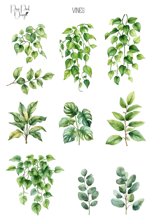 *PRINTABLE* Vines Sticker Sheet