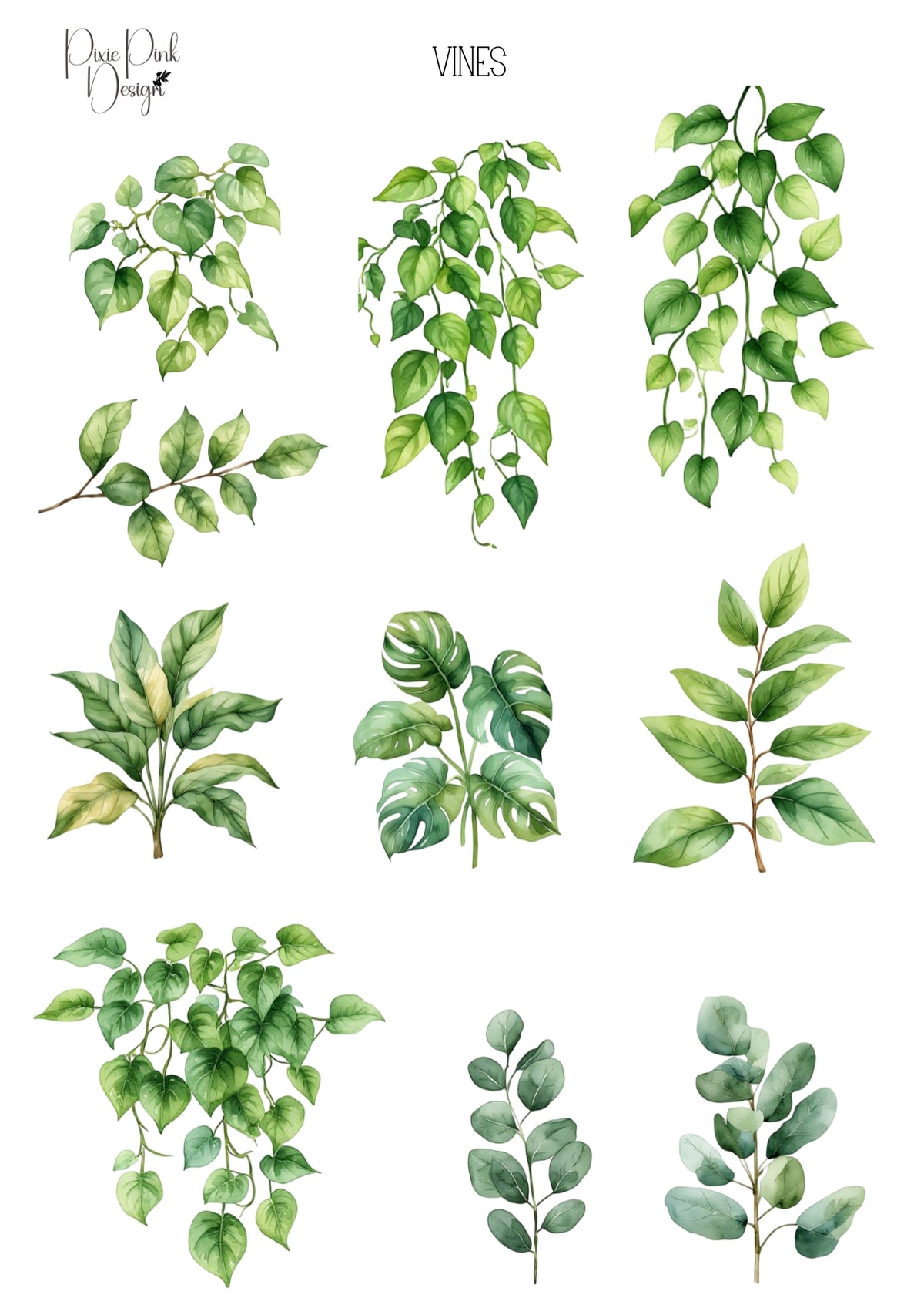 *TANGIBLE* Vines Sticker Sheet